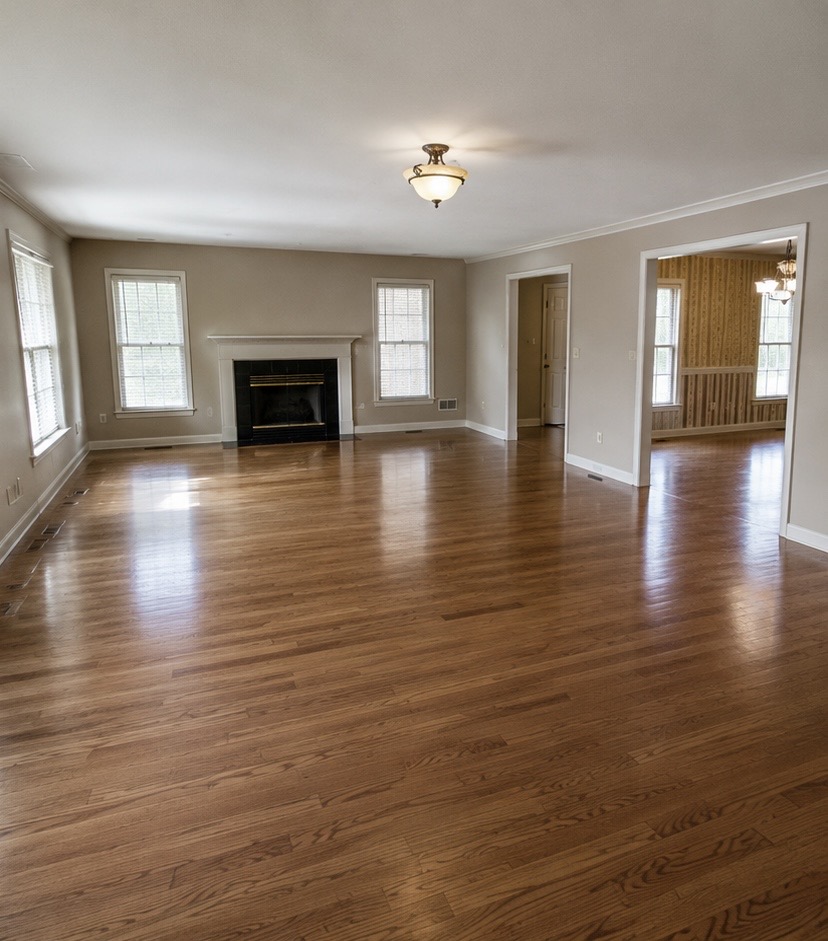 Empty broom-clean home interior after a property cleanout
