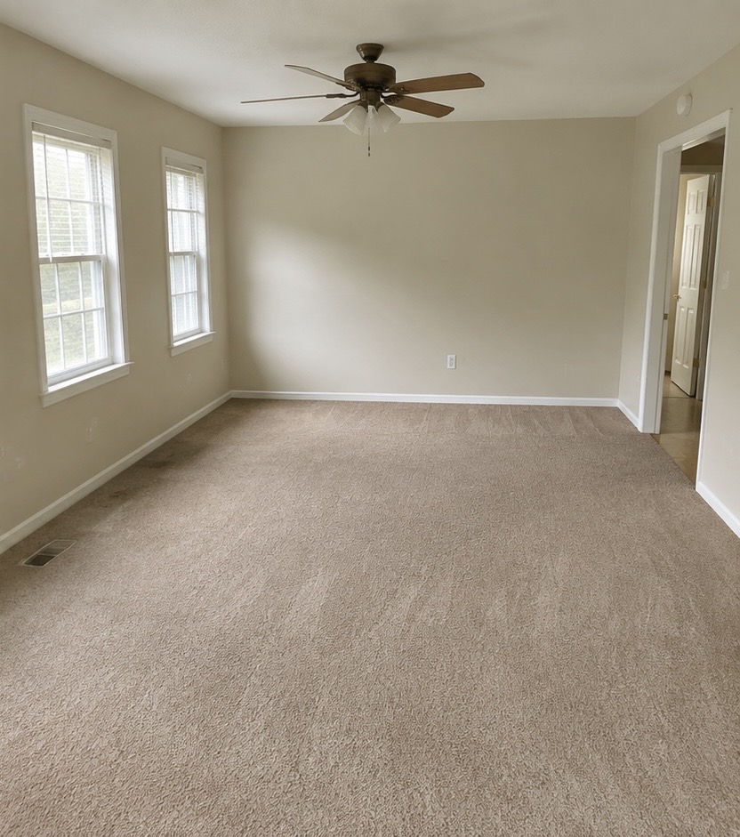 Open living room after furniture removal